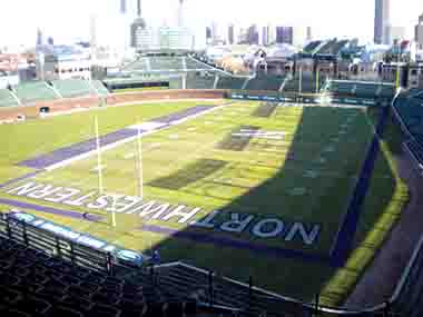 Northwestern makes over Wrigley Field for football